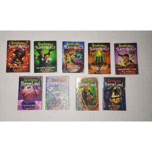 Goosebumps R.L. Stine Slappy World & Horrorland Paperback Book Lot Of 9
